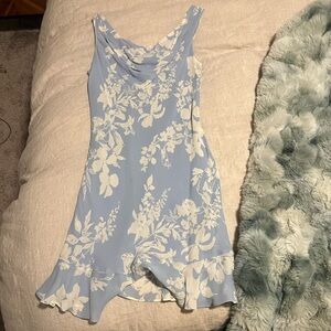 Reformation blue and white dress
